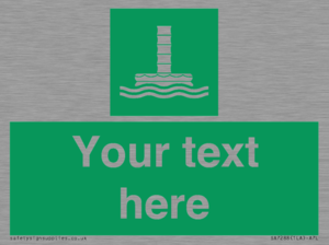 Custom sign safe condition Evacuation chute 